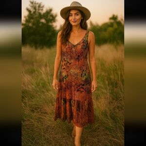 NWT Peruvian Connection Colorful Patterned Tigerlily Dress